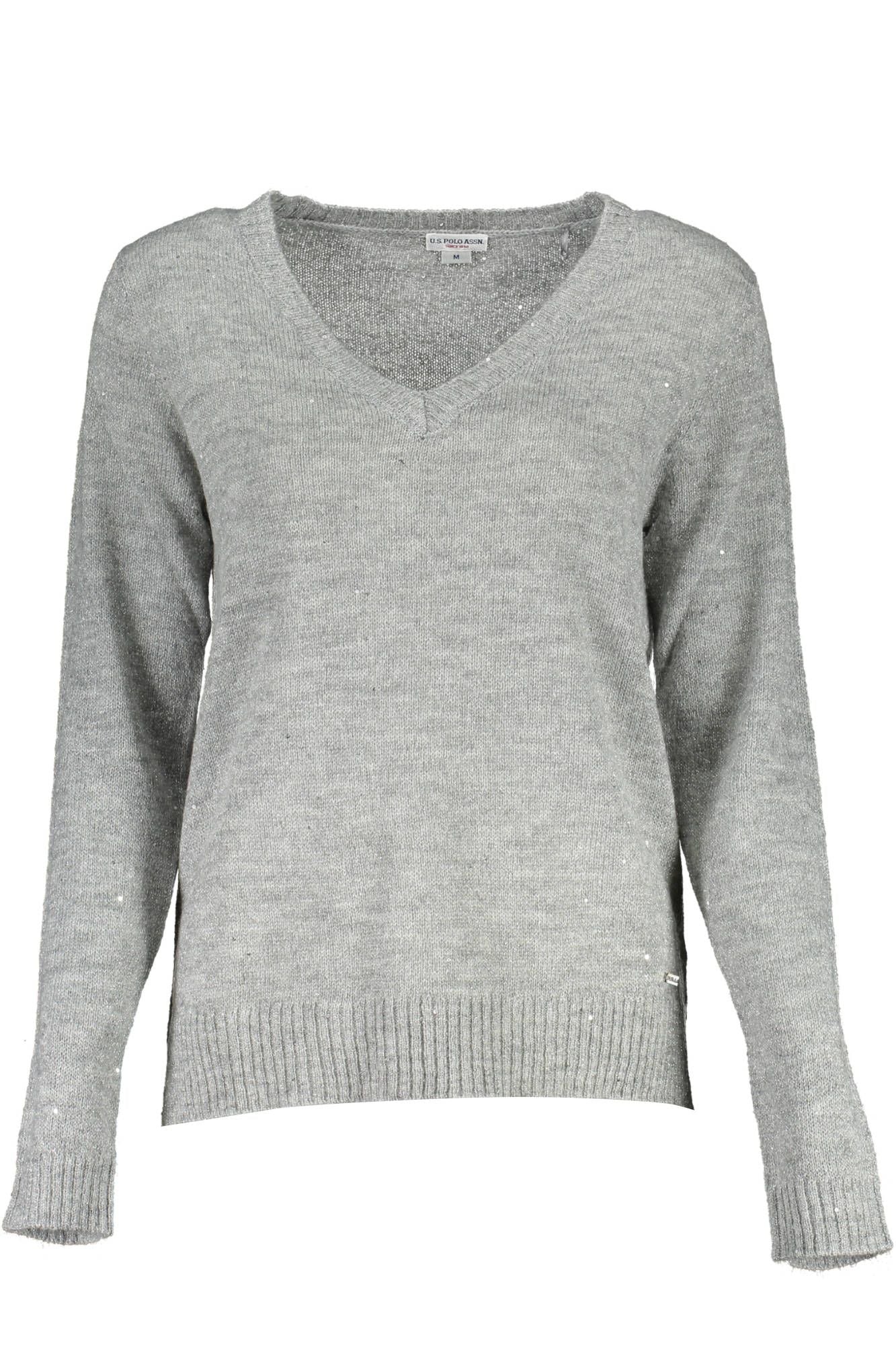 Silver Acrylic Women Sweater