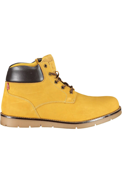 Yellow Leather Men Boot