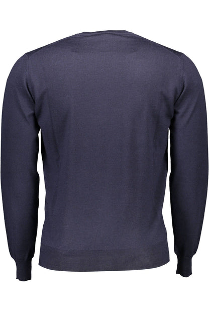 Blue Wool Men Sweater