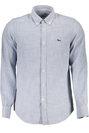 Elegant Light Blue Cotton Shirt for Men