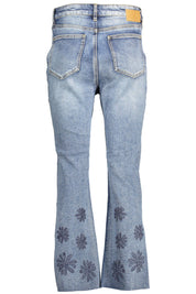 Blue Cotton Women Jeans