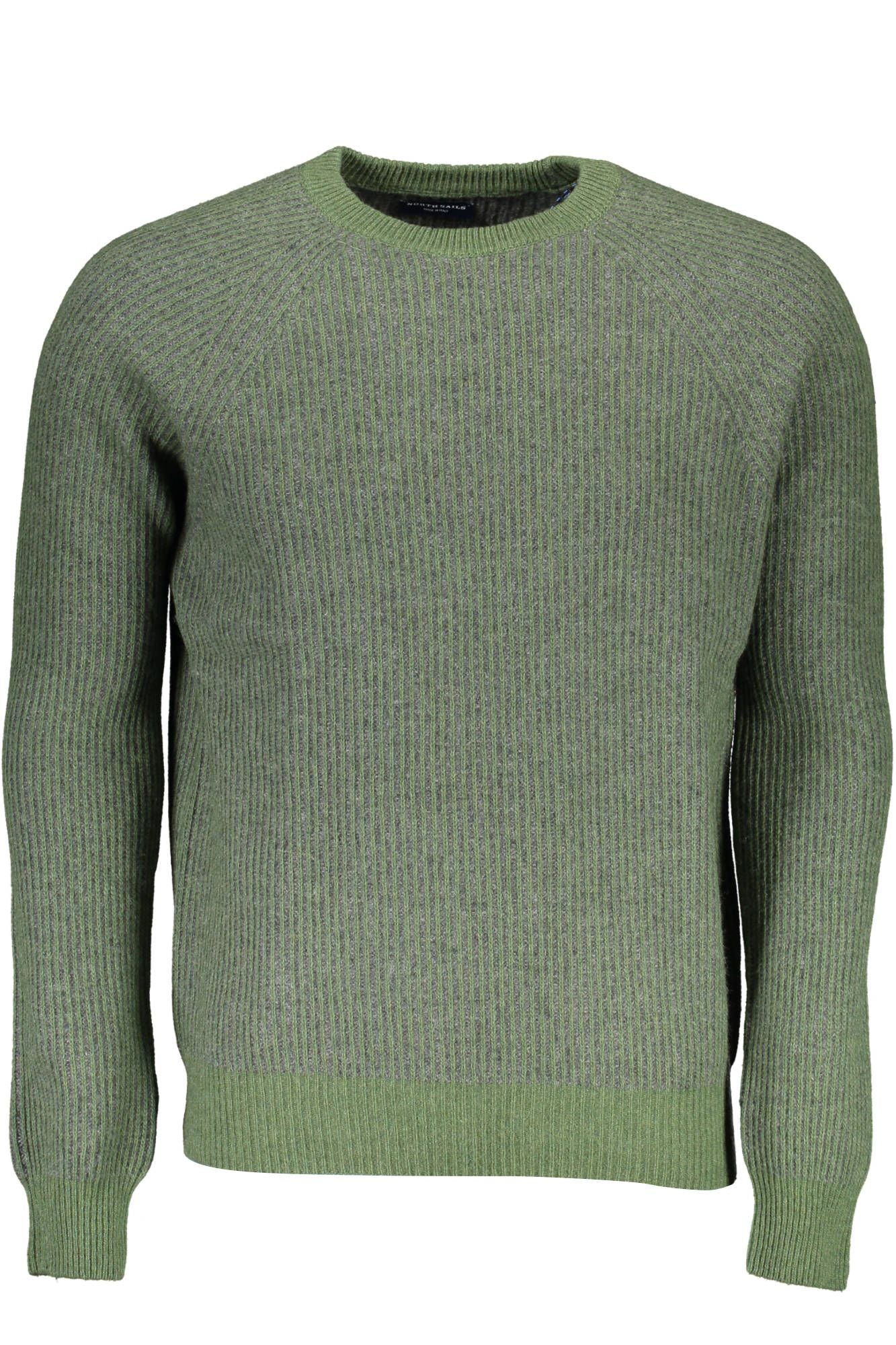 Green Wool Men Sweater