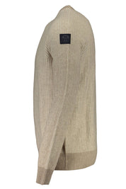 Beige Wool Men Sweater