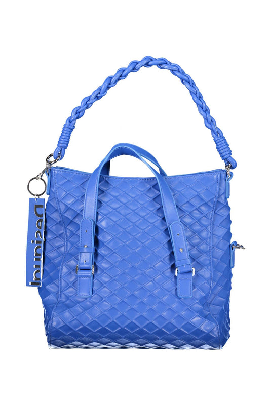 Blue Polyethylene Women Handbag