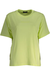 Yellow Cotton Women TShirt