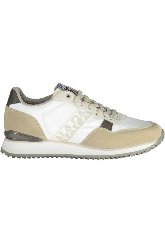 White Polyester Men Sneaker