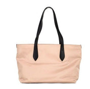 Petit sac à main fourre-tout en nylon Econyl avec logo rose beige