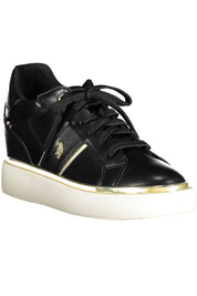 Black Polyester Women Sneaker