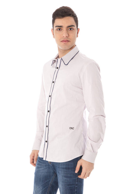 Pink Cotton Men Shirt