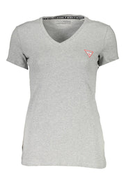 Gray Cotton Women T-Shirt