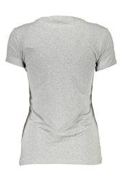 Gray Cotton Women T-Shirt