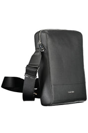 Black Polyester Mens Shoulder Bag