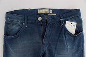 Slim-Fit-Jeans aus Denim-Baumwollstretch in blauer Waschung