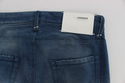 Slim-Fit-Jeans aus Denim-Baumwollstretch in blauer Waschung