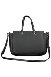 Black Polyethylene Women Handbag