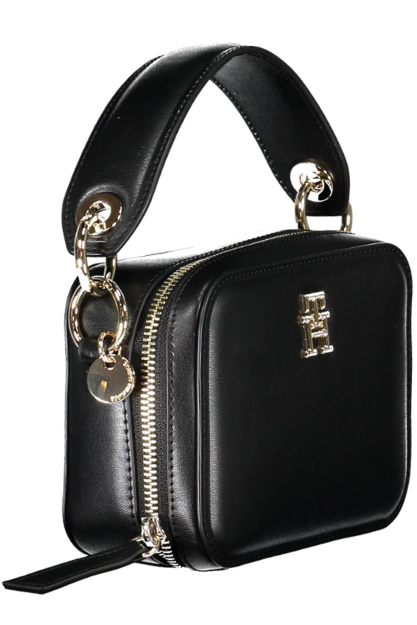 Black Polyethylene Women Handbag