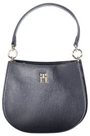 Blue Polyester Women Handbag