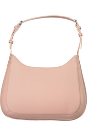 Pink Polyester Women Handbag