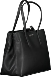 Black Polyester Women Handbag