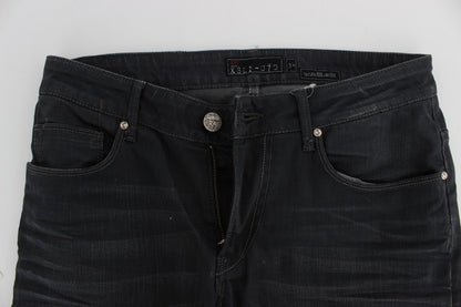 Sleek Gray Slim Fit Men's Premium Denim