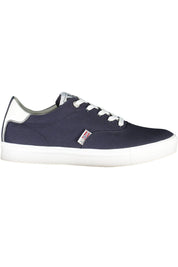 Blue Polyester Men Sneaker