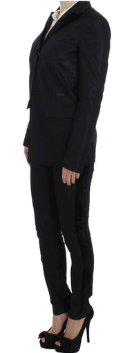 Elegant Three-Piece Black Pants Suit