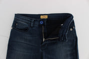 Blaue Slim-Fit-Jeans aus Baumwollmischung