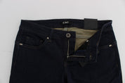 Blaue Slim-Fit-Jeans aus Baumwollmischung