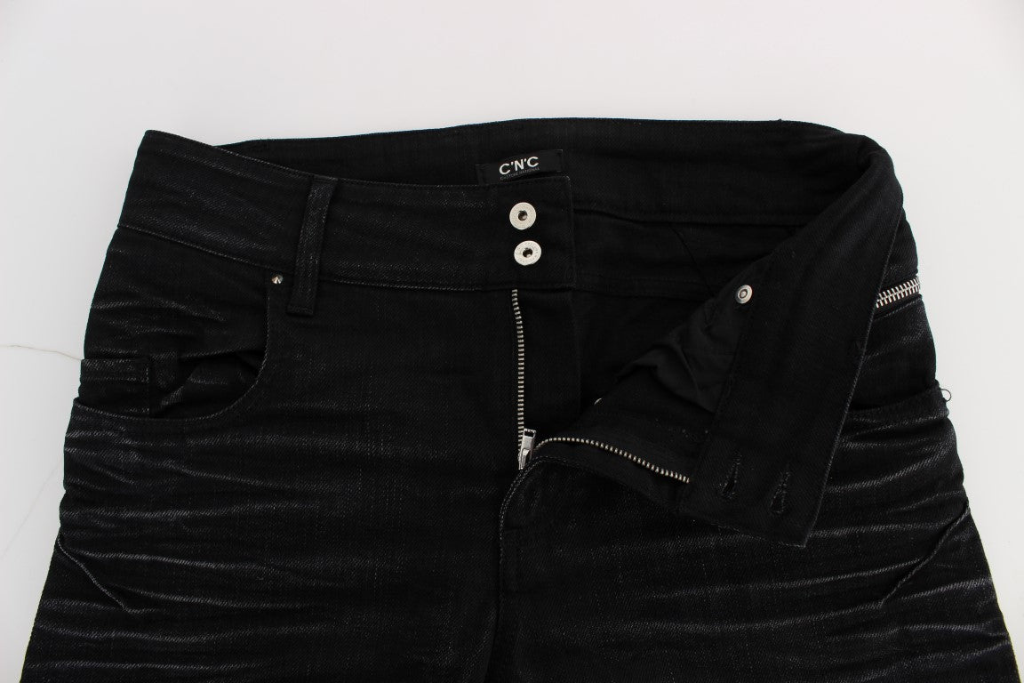 Jean slim ample en coton noir