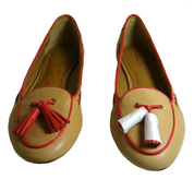 Manika Soft Tan Leather Flat Shoes