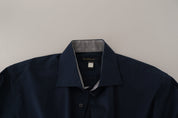 Navy Elegance Cotton Dress Shirt