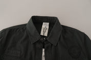 Sleek Dark Gray Cotton Casual Shirt