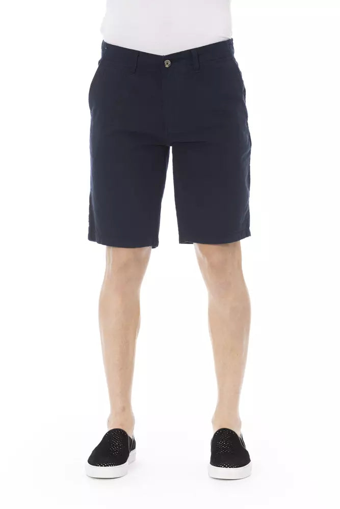 Blaue Baumwollshorts