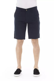 Blaue Baumwollshorts