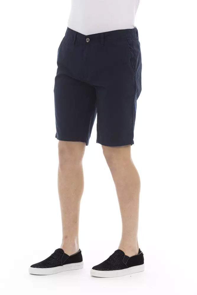 Blaue Baumwollshorts