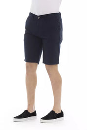 Blaue Baumwollshorts