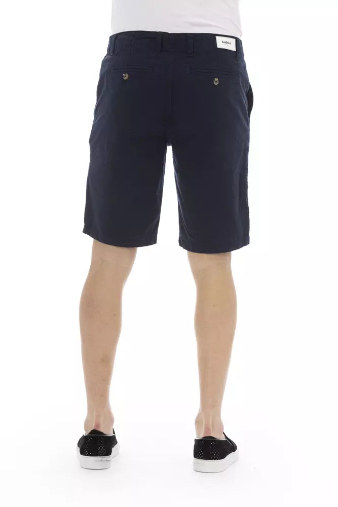 Blaue Baumwollshorts