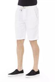 White Cotton Men Bermuda Short