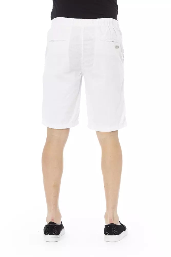 White Cotton Men Bermuda Short