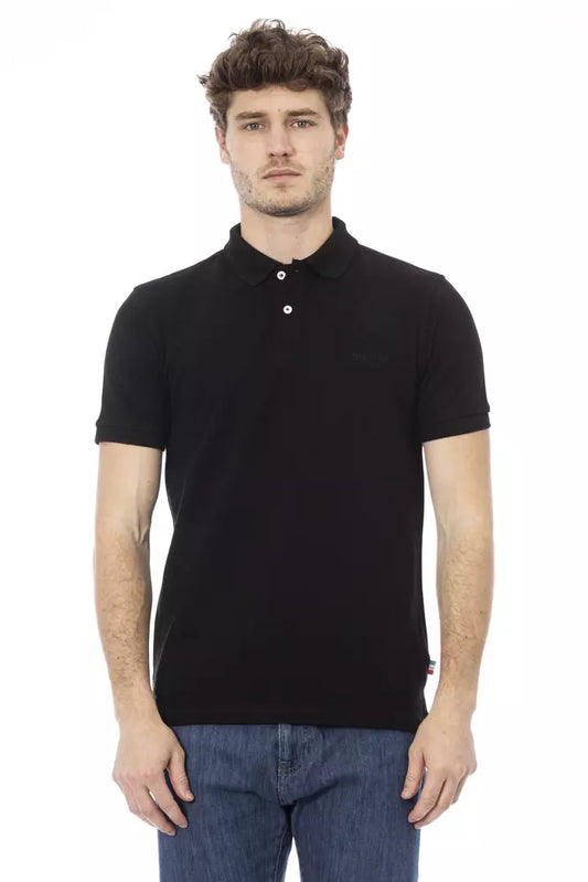 Polo en coton noir