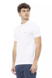 Weißes Baumwoll-Poloshirt