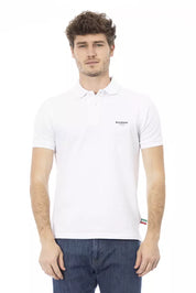 Weißes Baumwoll-Poloshirt