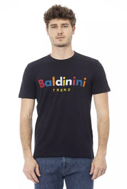 Blaues Baumwoll-T-Shirt