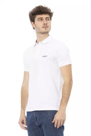 Weißes Baumwoll-Poloshirt