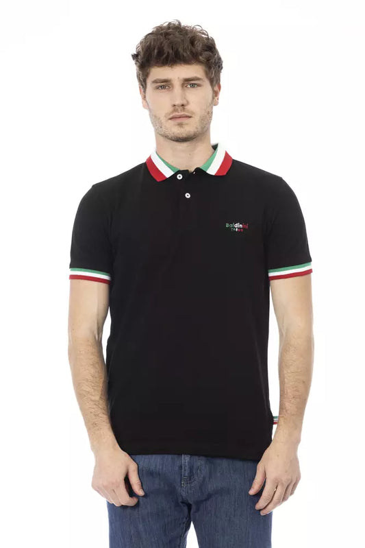 Polo en coton noir