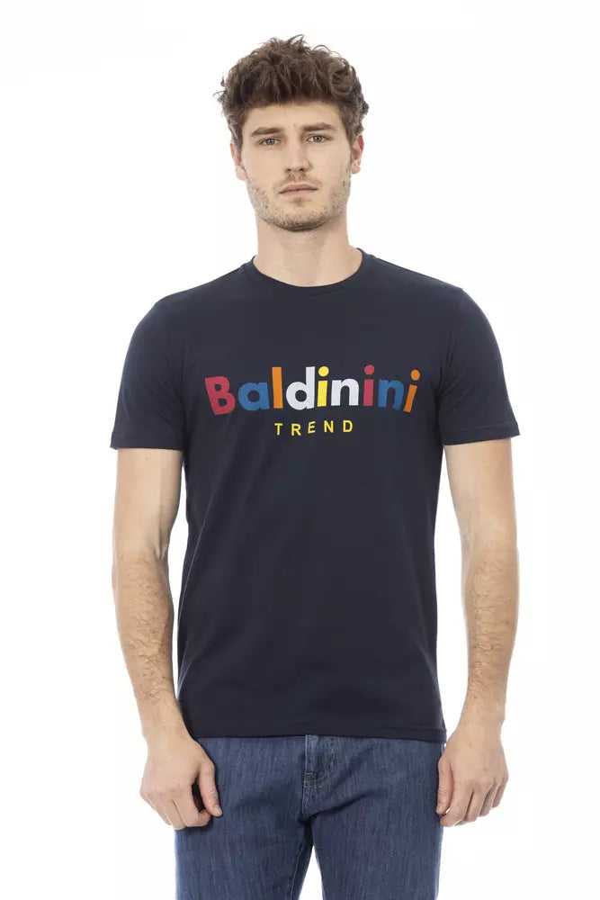 Blaues Baumwoll-T-Shirt