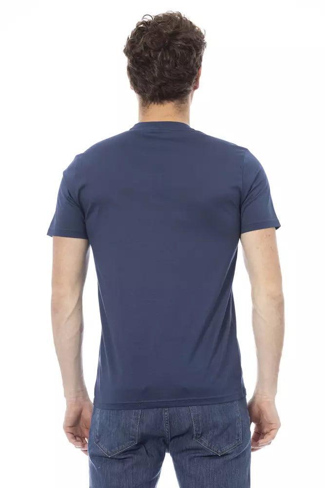 Blaues Baumwoll-T-Shirt