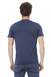 Blaues Baumwoll-T-Shirt