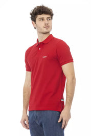 Rotes Baumwoll-Poloshirt