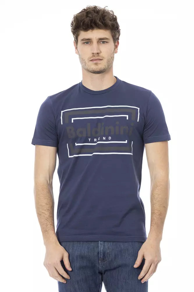 Blaues Baumwoll-T-Shirt